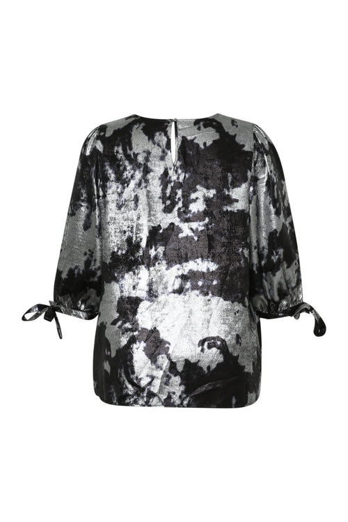 Blouse effet satinée tie&dye-Paprika-9