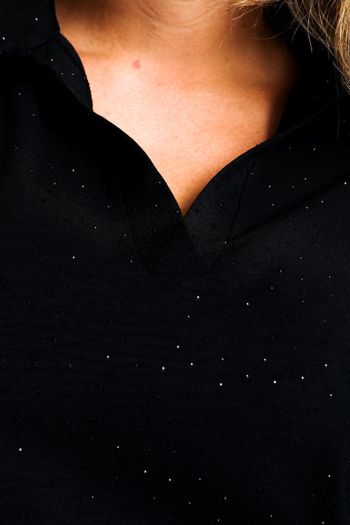 Robe unie avec strass ton sur ton-Paprika-4