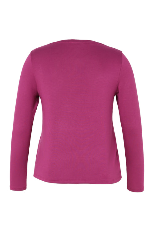 T-shirt basique uni en viscose-Paprika-11