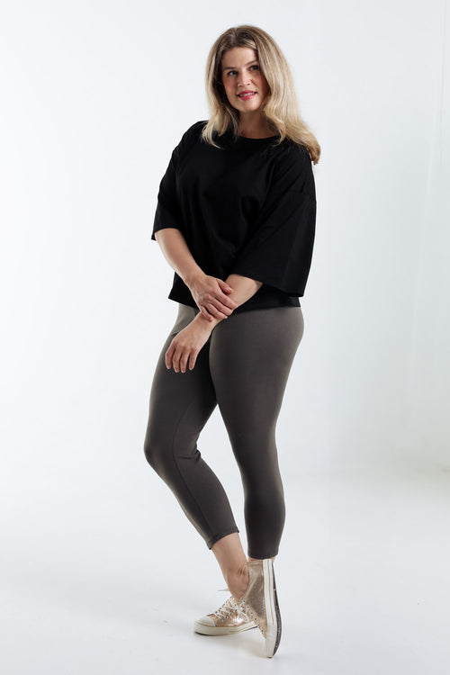 Legging 3/4 en coton bio-Paprika-9