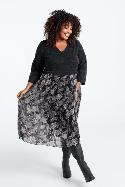 Robe 2 en 1 en maille chaude-Paprika-9