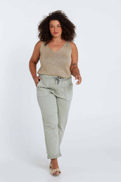 Pantalon chino en coton léger-Paprika-7