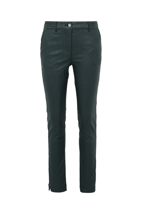 Pantalon slim enduit métallisé-Paprika-10
