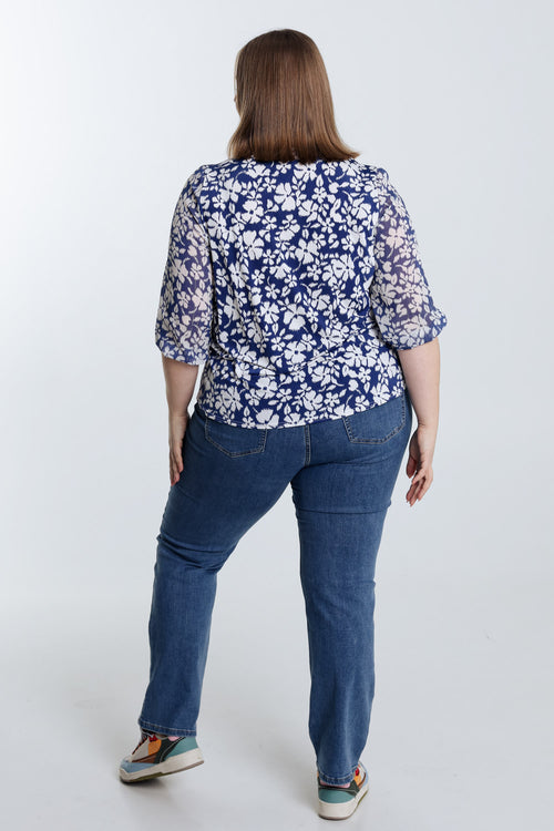 T-shirt imprimé floral-Paprika-2