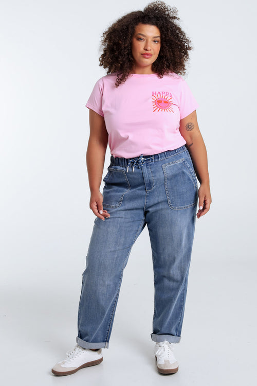 Pantalon chino en jeans-Paprika-7