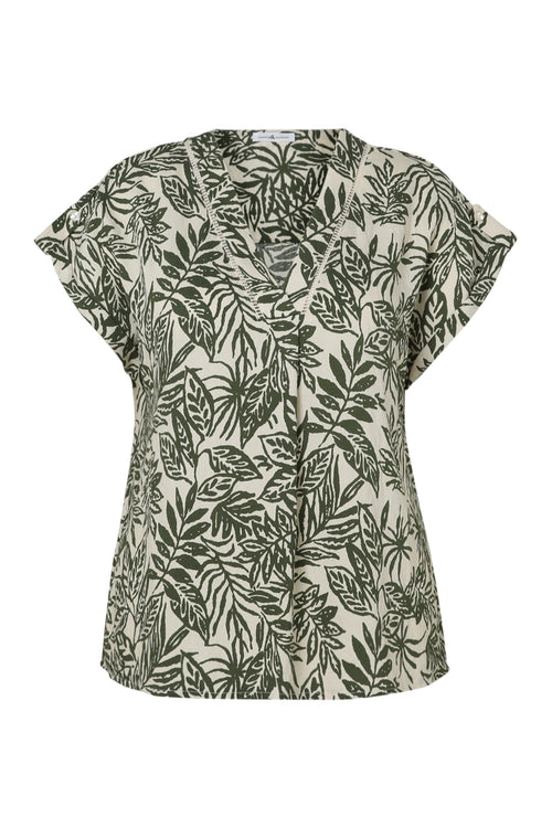 Blouse imprimé feuillage-Paprika-10