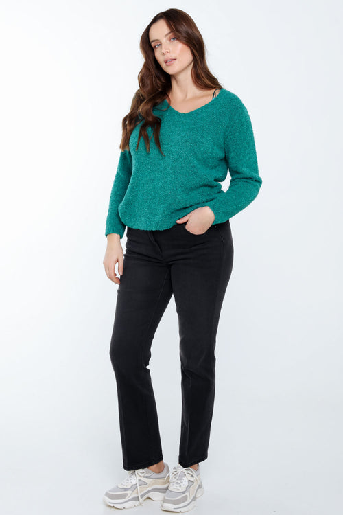 Pull maille bouclette uni-Paprika-8