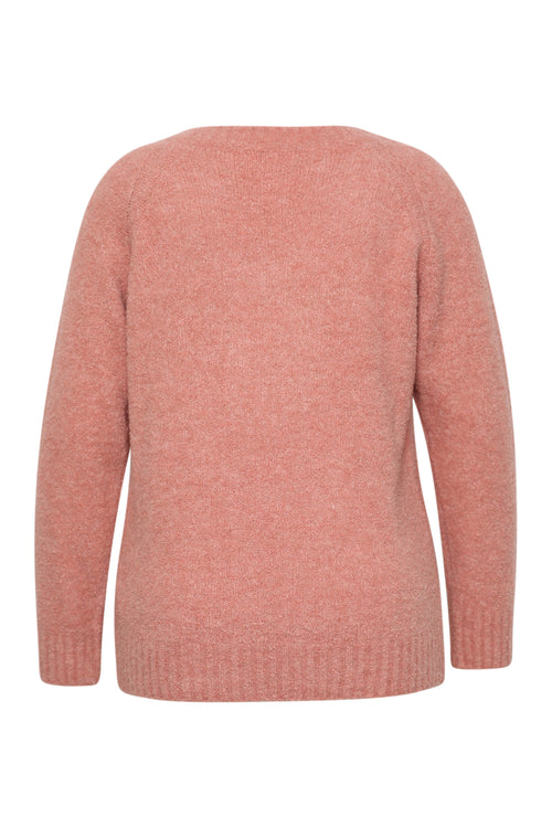 Pull maille bouclette uni-Paprika-2