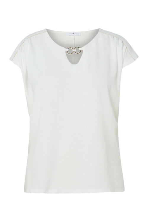 T-shirt bi-matière uni-Paprika-10