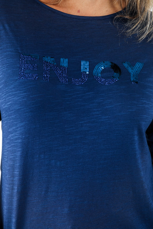 T-shirt en coton uni Enjoy-Paprika-1