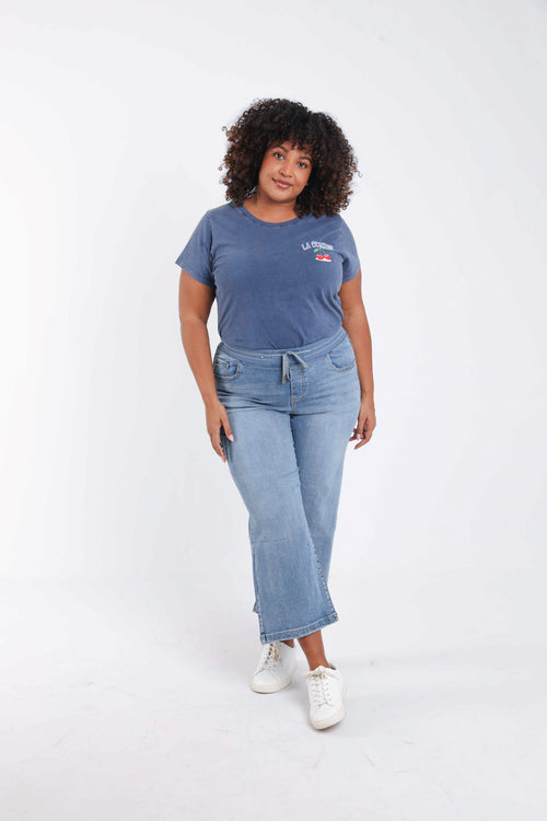 Jegging large Lolly 7/8 en denim-Paprika-9