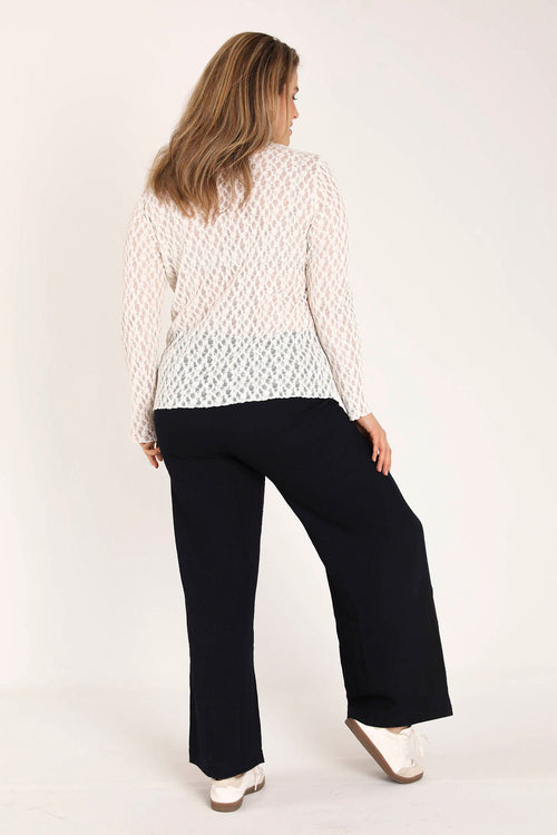 T-shirt en dentelle-Paprika-1