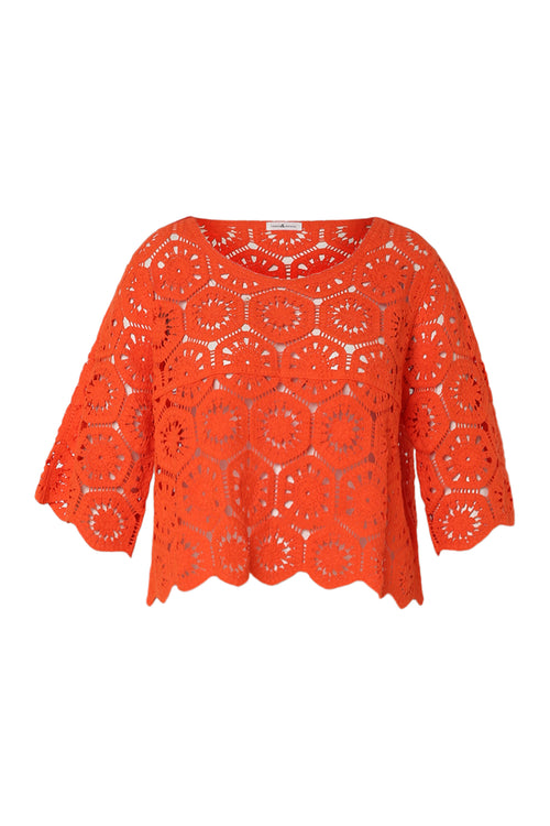 Pull en crochet uni-Paprika-10