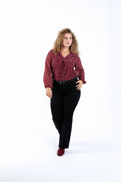 Pantalon bootleg Lara L 32-Paprika-7