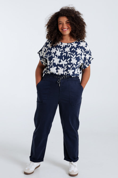 Pantalon chino en coton léger-Paprika-9