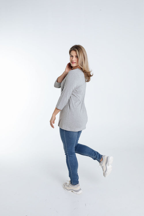 T-shirt basic uni en viscose-Paprika-2