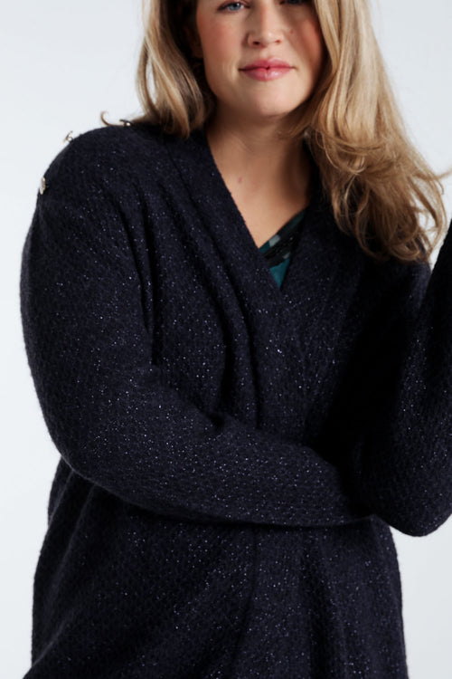 Cardigan long détail bouton-Paprika-6