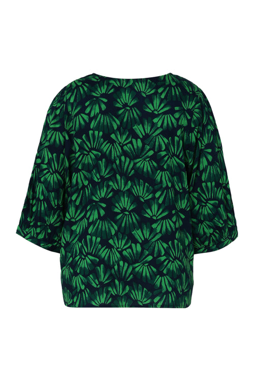 Blouse en viscose imprimé floral-Paprika-2