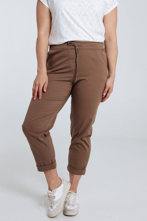 Pantalon chino en coton uni-Paprika-5