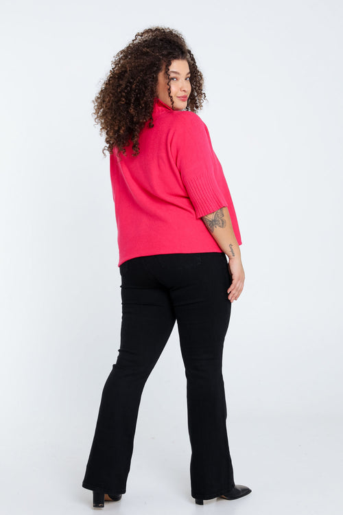 Pull uni en viscose-Paprika-3