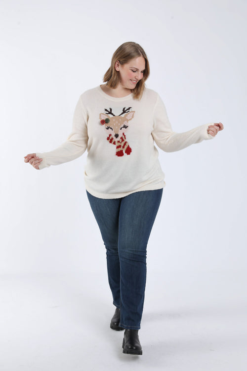 Pull de Noël dessin biche-Paprika-5