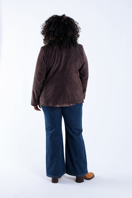 Blazer en velours-Paprika-2