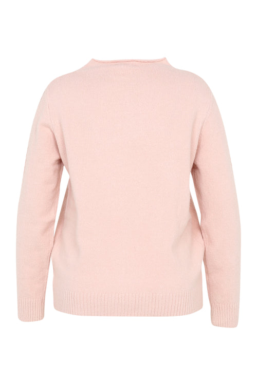 Pull uni torsade et strass-Paprika-11