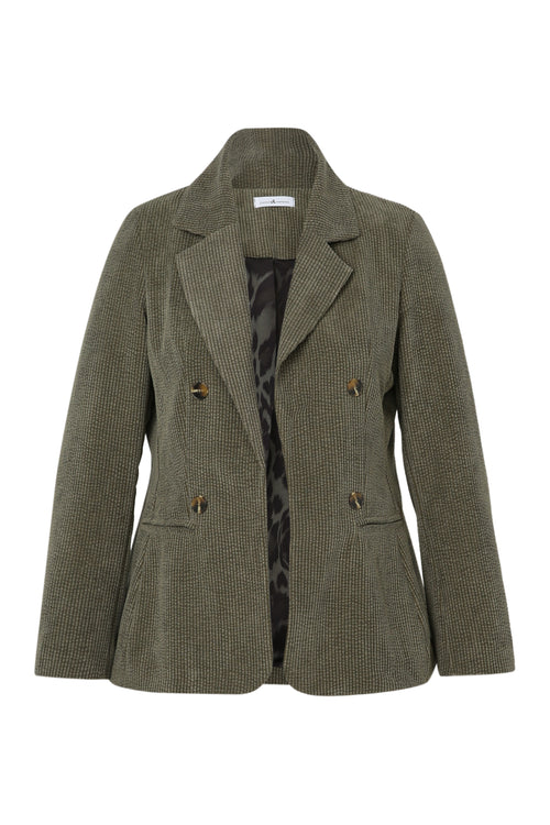 Blazer en velours doublé imprimé peau de bête-Paprika-10