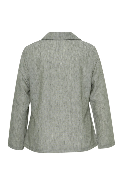 Blazer en viscose et lin uni-Paprika-10
