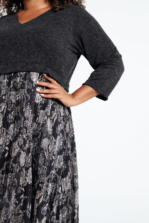 Robe 2 en 1 en maille chaude-Paprika-5