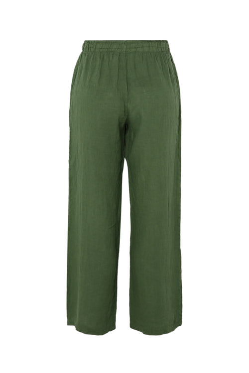 Pantalon en lin uni-Paprika-11