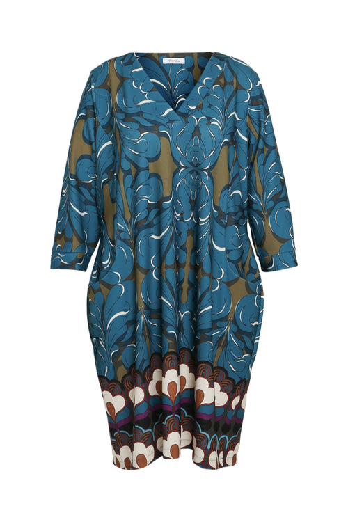 Robe housse imprimé graphique-Paprika-10