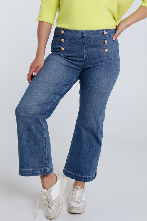 Jeans large avec 6 boutons-Paprika-1