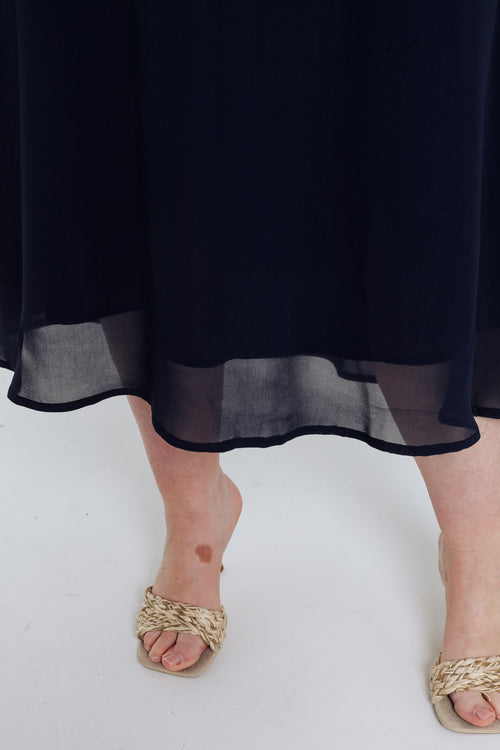 Robe longue en viscose unie-Paprika-5