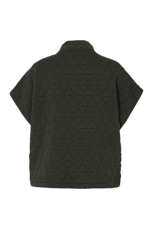 Veste kimono matelassée unie-Paprika-11