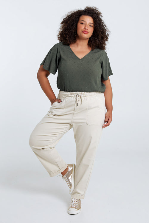 Pantalon chino en coton léger-Paprika-8