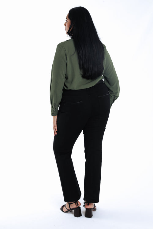 Pantalon bootleg Lara L 32-Paprika-2