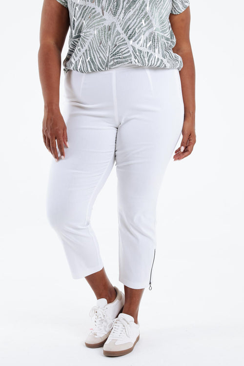 Pantalon bengaline 3/4 uni-Paprika-1