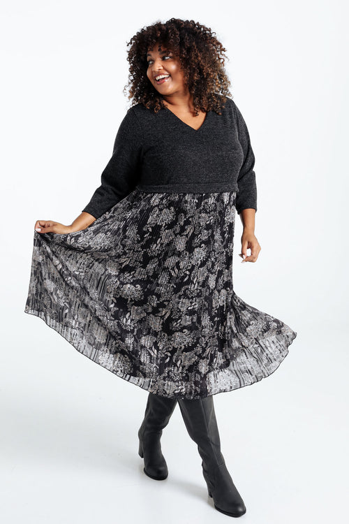 Robe 2 en 1 en maille chaude-Paprika-8