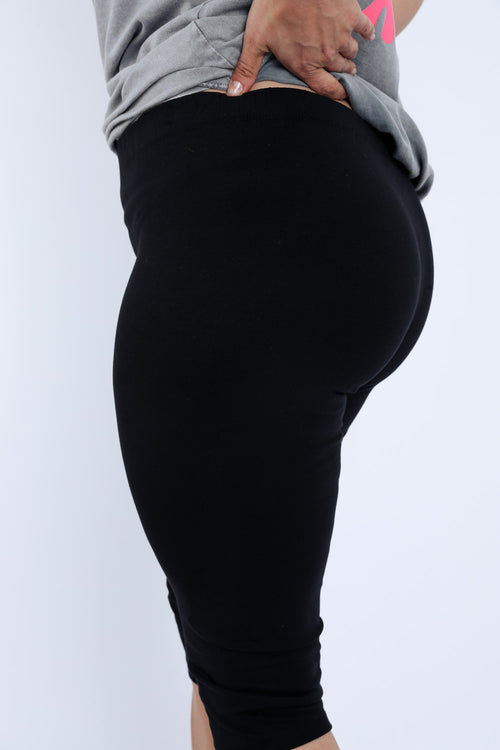 Corsaire legging en coton uni-Paprika-4