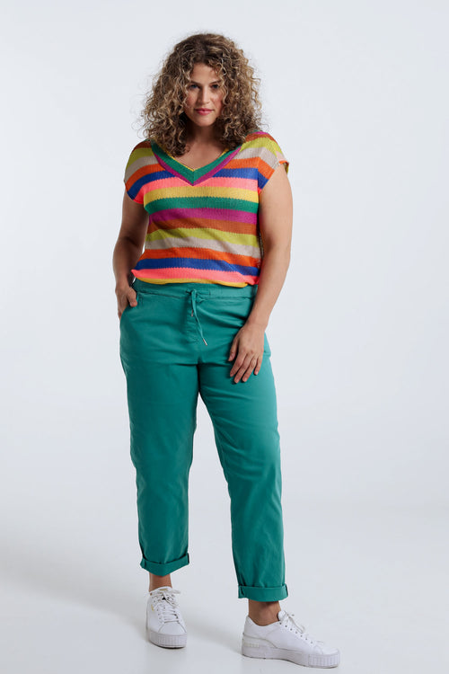 Pantalon chino en coton léger-Paprika-9