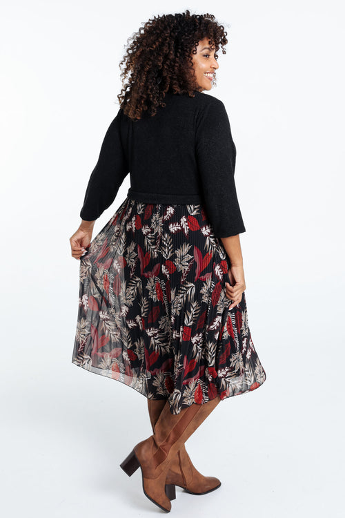 Robe 2 en 1 en maille chaude-Paprika-2