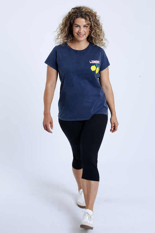 Corsaire legging en coton uni-Paprika-9