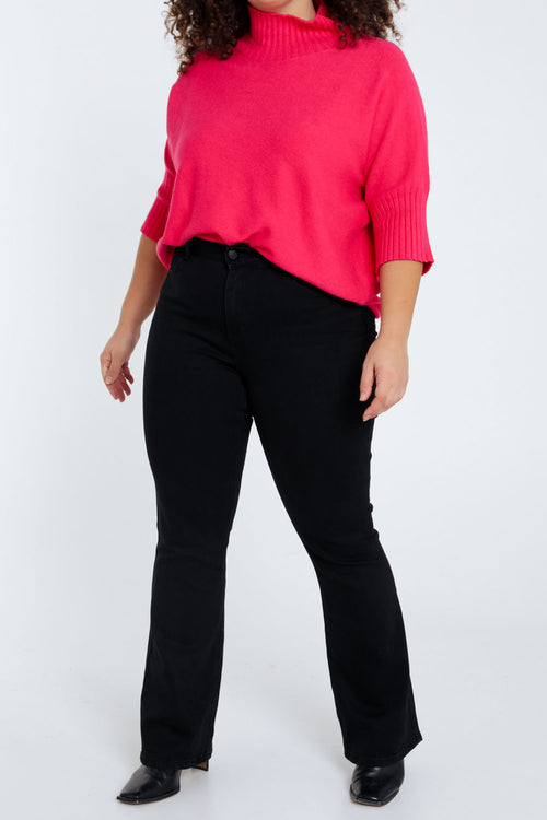 Jeans bootleg Lara L34-Paprika-3