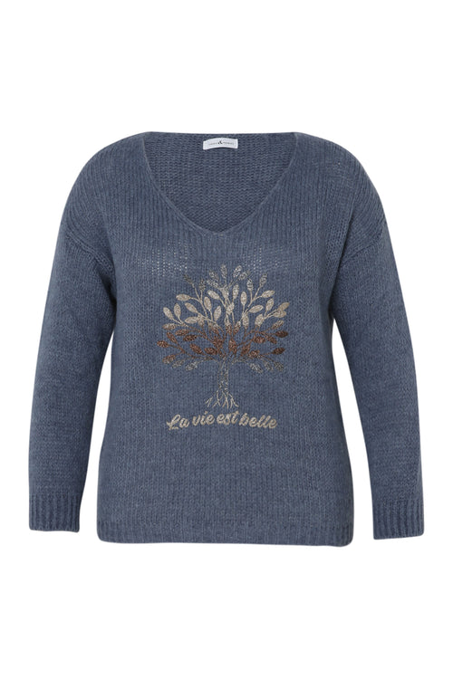 Pull imprimé arbre de vie-Paprika-10