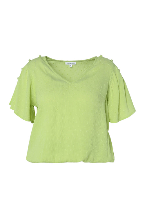 Blouse en viscose unie-Paprika-10