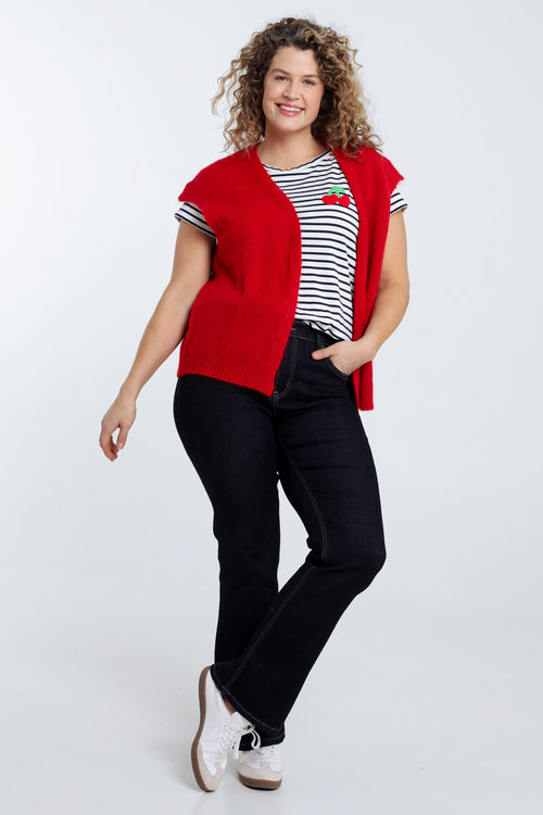 Gilet sans manches uni-Paprika-9