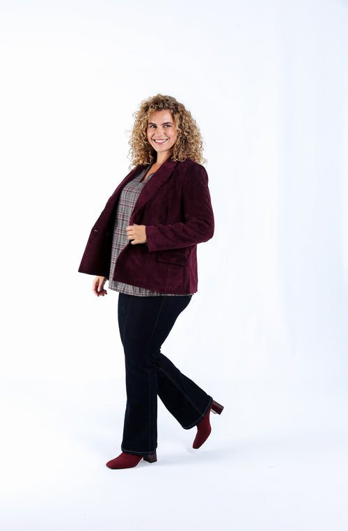 Blouse à carreaux avec lurex-Paprika-6