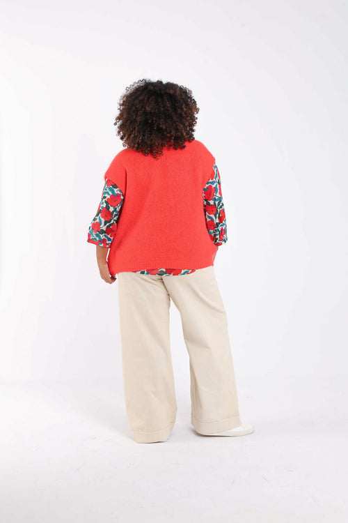 Gilet sans manches uni-Paprika-5