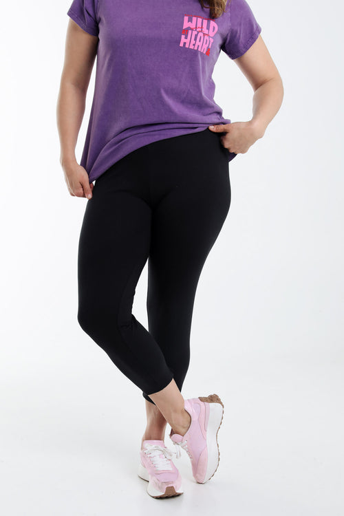 Legging 3/4 en coton bio-Paprika-1